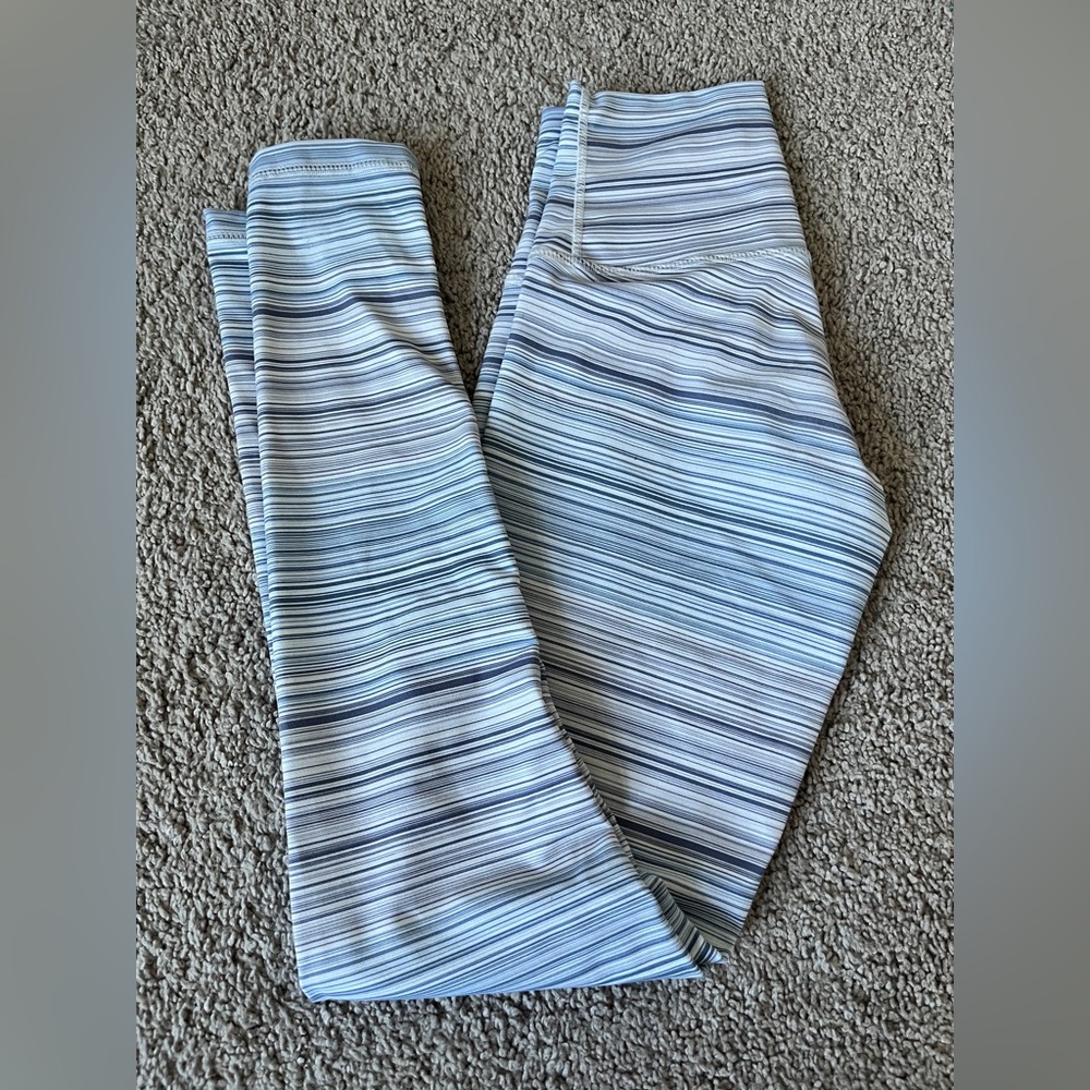DYI Blue and White Striped Leggings size XS